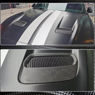 Накладка на капот (2018-2023, Карбон) Ford Mustang 2015-2023 гг. фото 4