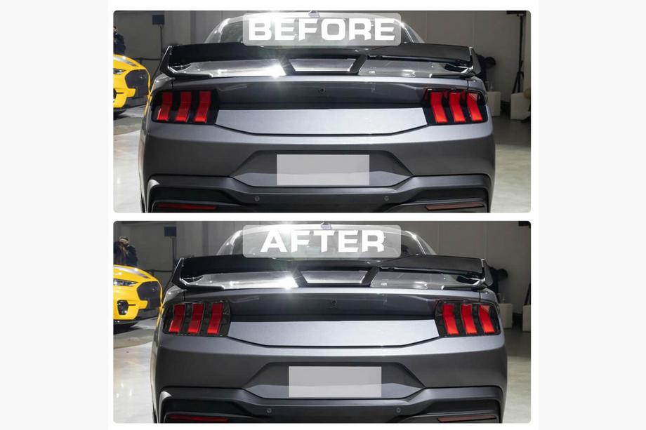 Ford Mustang 2024- гг. Накладки на Задние Фонари (Карбон) Фото 2