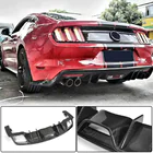 Ford Mustang 2015-2023 гг. Диффузор заднего бампера V1 (2015-2017, Карбон) фото 1