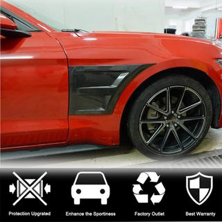 Накладки на передние крылья (Карбон) Ford Mustang 2015-2023 гг. фото 3