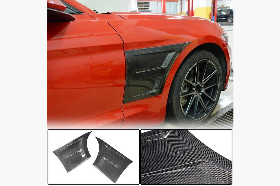 Ford Mustang 2015-2023 гг. Накладки на передние крылья (Карбон) Image