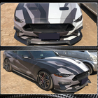 Ford Mustang 2015-2023 гг. Накладка на Передний Бампер Lip (2017-2020, Карбон) фото 4