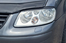 Volkswagen Caddy 2004-2010 гг. Реснички на фары (черные) фото 13
