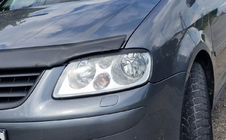 Volkswagen Caddy 2004-2010 гг. Реснички на фары (черные) фото 12
