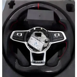 Руль (Карбон + Красный) Volkswagen Golf 7/E-Golf 2012-2020 гг.