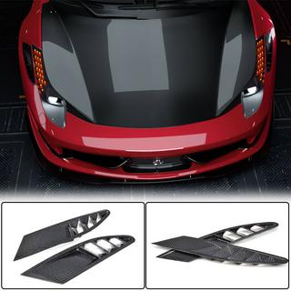 Накладки на Передний Бампер V1 (2011-2013, Карбон) Ferrari 458 Italia 2009-2015 гг. фото 1