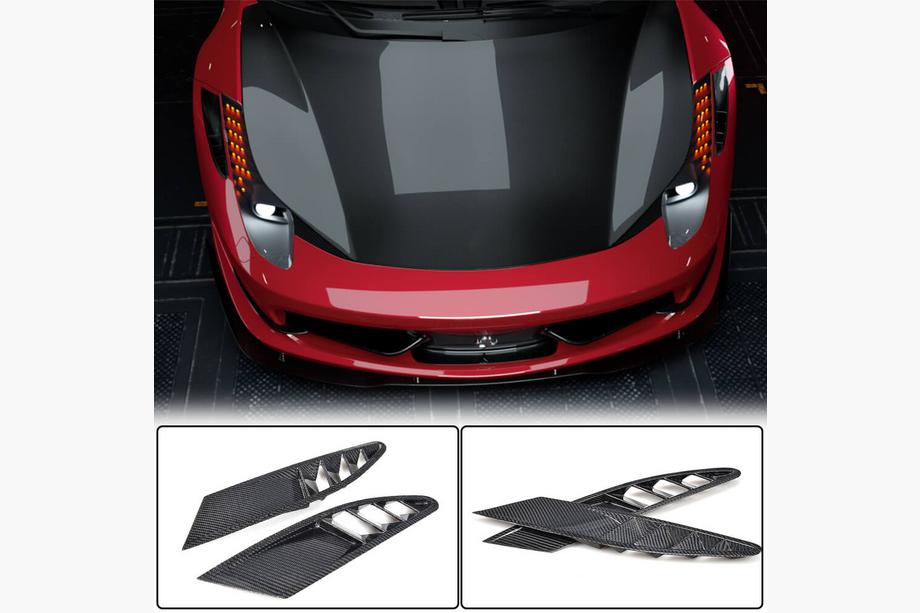 Ferrari 458 Italia 2009-2015 гг. Накладки на Передний Бампер V1 (2011-2013, Карбон) Image