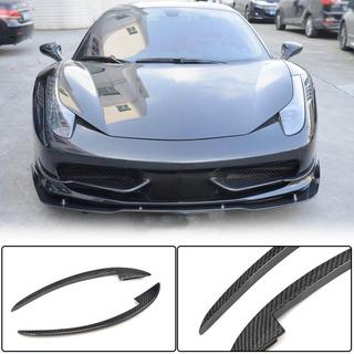 Накладки на Передний Бампер V2 (2011-2013, Карбон) Ferrari 458 Italia 2009-2015 гг. фото 1