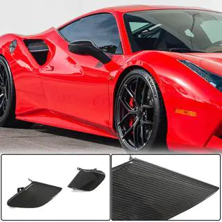 Карбоновые накладки на задние крылья (2015-2019) Ferrari 488 GTB 2015-2019 гг. фото 1