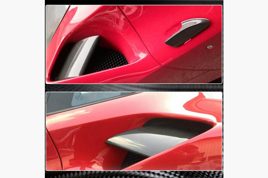Ferrari 488 GTB 2015-2019 гг. Карбоновые накладки на задние крылья (2015-2019) Фото 3