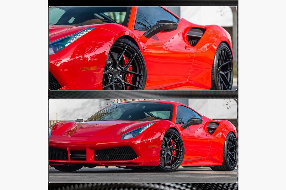 Ferrari 488 GTB 2015-2019 гг. Карбоновые накладки на задние крылья (2015-2019) Фото 4