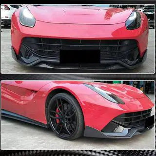 Накладка на передний бампер Lip (2012-2014, Карбон) Ferrari F12 Berlinetta 2012-2017 гг. фото 3