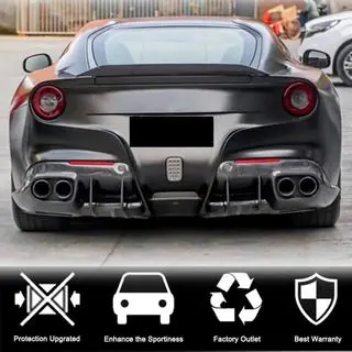 Диффузор заднего бампера (2012-2014, Карбон) Ferrari F12 Berlinetta 2012-2017 гг. фото 3
