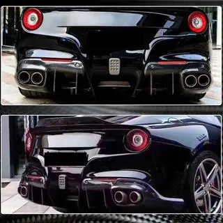 Диффузор заднего бампера (2012-2014, Карбон) Ferrari F12 Berlinetta 2012-2017 гг. фото 4