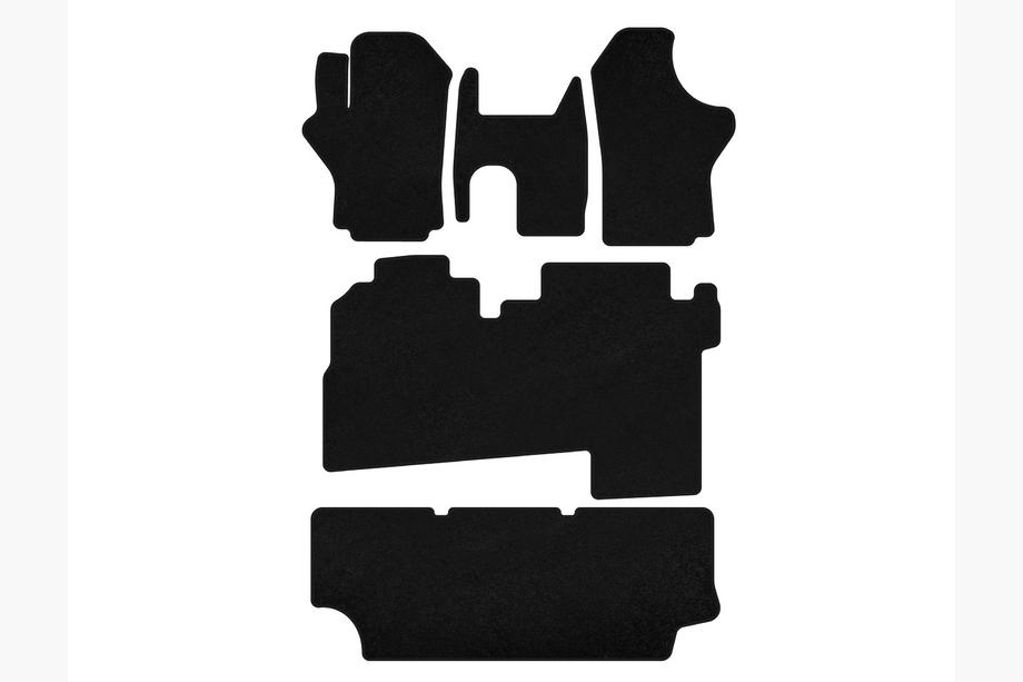 Hyundai H200, H1, Starex 1998-2007 гг. Текстильные коврики Classic (2004-2007, 3 ряда, 8-местный, Черный) Фото 1