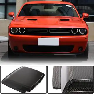 Накладка на Капот (2015-2019, Карбон) Dodge Challenger 2008-2023 гг. фото 1