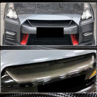 Накладка на решетку радиатора (2017-2019, Карбон) Nissan GT-R 2008-2025 гг. фото 3