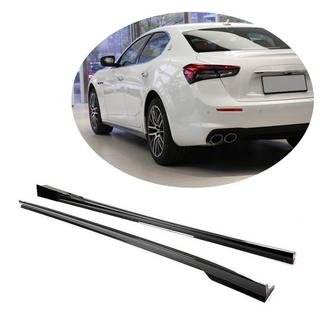 Боковые пороги V2 (для Base/S/S Q4/Diesel/250 Diesel, Карбон) Maserati Ghibli 2013-2023 гг. фото 1