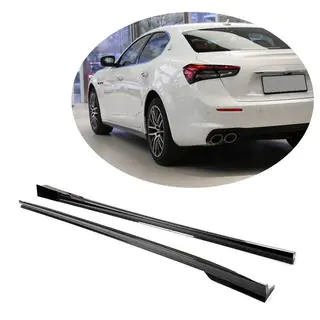 Боковые пороги V2 (для Base/S/S Q4/Diesel/250 Diesel, Карбон) Maserati Ghibli 2013-2023 гг. фото 1
