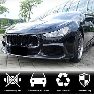 Передний бампер Лип V1 (для Base/S/S Q4 2013-2017, Карбон) Maserati Ghibli 2013-2023 гг. фото 2