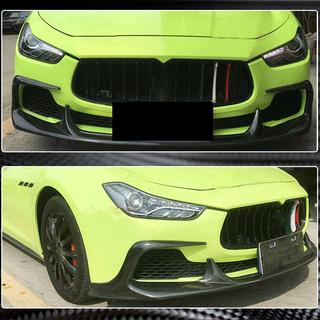 Передний бампер Лип V1 (для Base/S/S Q4 2013-2017, Карбон) Maserati Ghibli 2013-2023 гг. фото 4