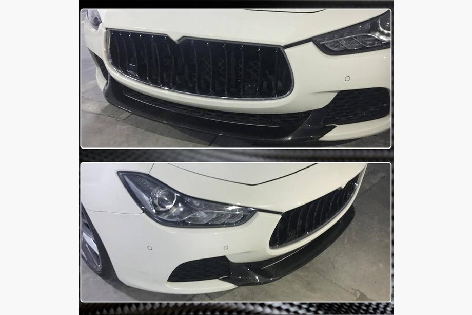 Maserati Ghibli 2013-2023 гг. Передний лип-спойлер V2 для бампера Base/S/S Q4 2013-2017 Карбон Фото 5