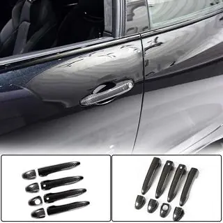 Накладки на дверные ручки Карбон Maserati Ghibli 2013-2023 гг. фото 1
