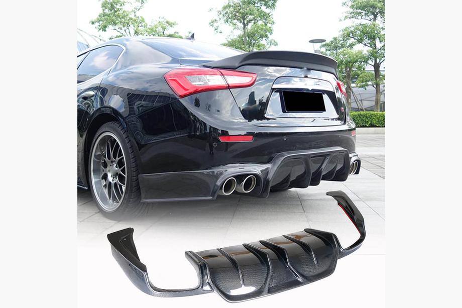 Maserati Ghibli 2013-2023 гг. Диффузор заднего бампера (для Base/S/S Q4 2014-2017, Карбон) Image