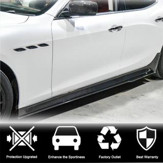 Боковые Пороги V3 (для Base/S/S Q4/Diesel/250 Diesel, Карбон) Maserati Ghibli 2013-2023 гг. фото 2