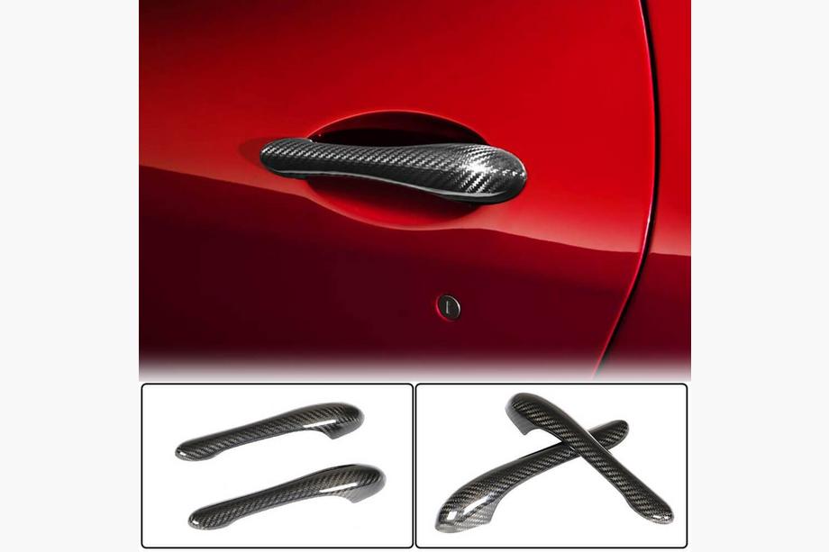 Maserati GranTurismo 2007-2019 гг. Накладки на дверные ручки Карбон Фото 1