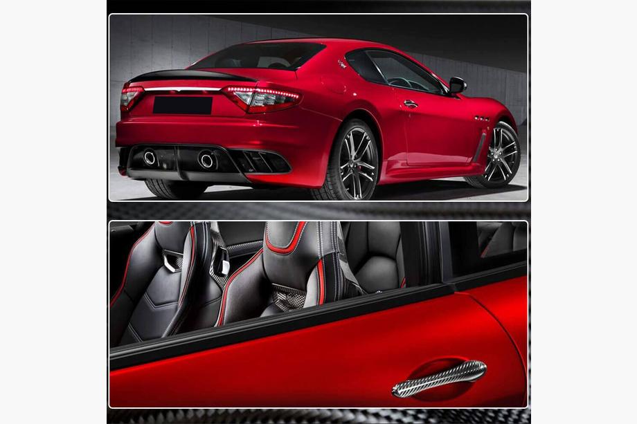 Maserati GranTurismo 2007-2019 гг. Накладки на дверные ручки Карбон Фото 5