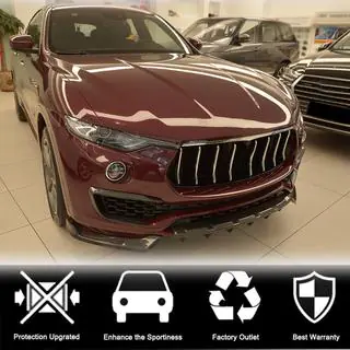 Накладка на передний бампер Lip V1 (для Base/S, карбон) Maserati Levante 2016- гг. фото 3