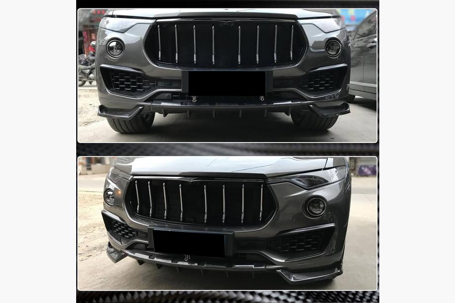 Maserati Levante 2016- гг. Накладка на передний бампер Lip V1 (для Base/S, карбон) Фото 4