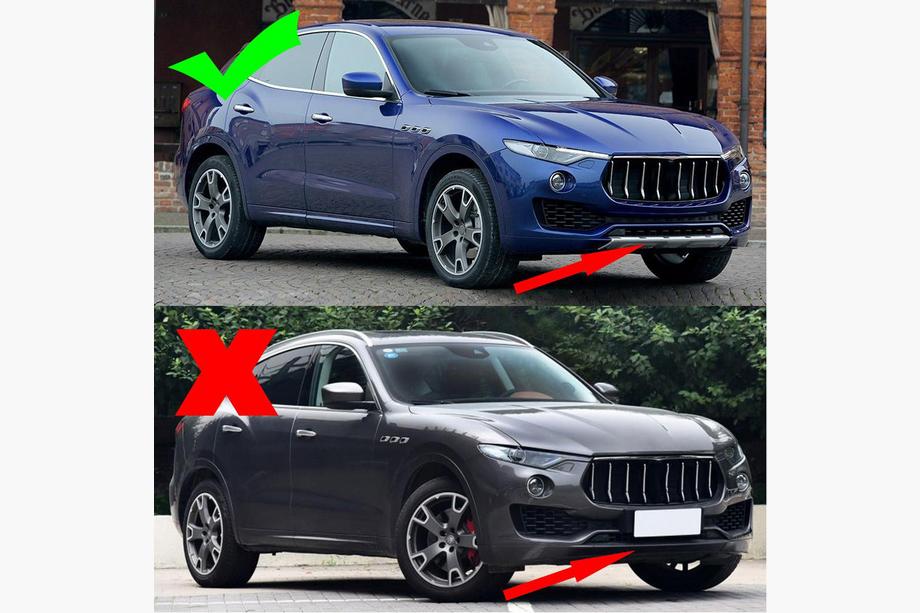 Maserati Levante 2016- гг. Накладка на передний бампер Lip V1 (для Base/S, карбон) Фото 7