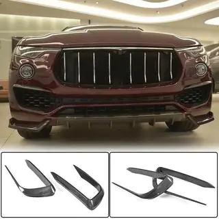 Карбоновые накладки на передний бампер (для Base/S) Maserati Levante 2016- гг. фото 1