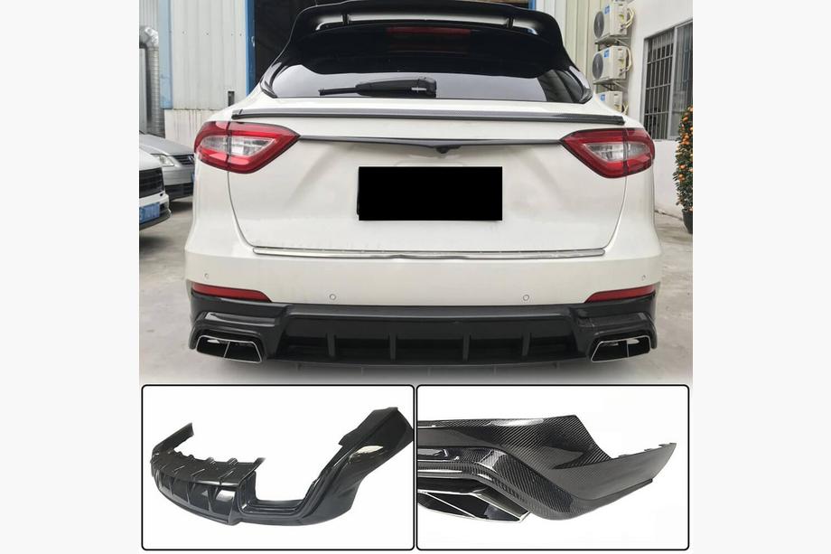 Maserati Levante 2016- гг. Диффузор заднего бампера V1 (для Base/S, Карбон) Image