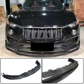 Накладка на передний бампер Lip V2 (для Base/S, Карбон) Maserati Levante 2016- гг. фото 1