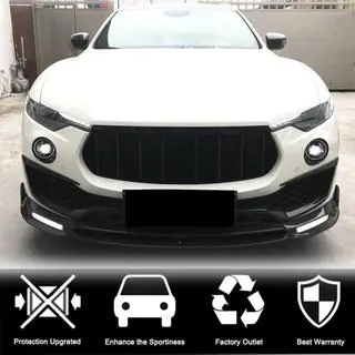 Накладка на передний бампер Lip V2 (для Base/S, Карбон) Maserati Levante 2016- гг. фото 2