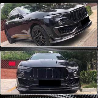 Накладка на передний бампер Lip V2 (для Base/S, Карбон) Maserati Levante 2016- гг. фото 4