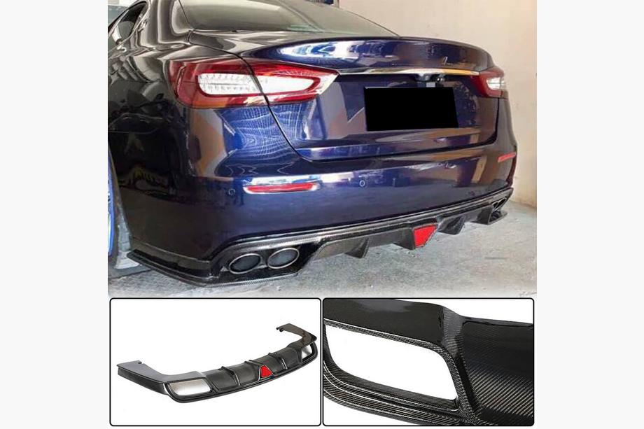 Maserati Quattroporte 2013-2023 гг. Диффузор заднего бампера V1 для S/S Q4 2017-2020 Карбон Фото 1