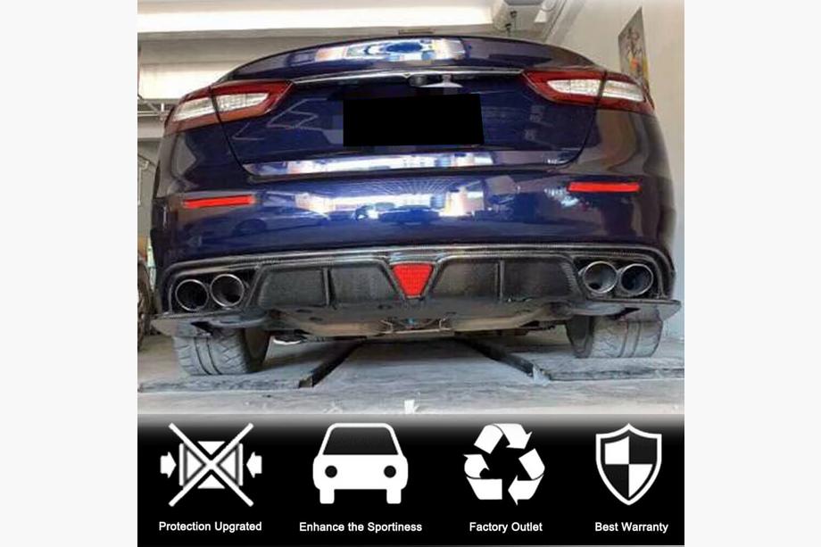 Maserati Quattroporte 2013-2023 гг. Диффузор заднего бампера V1 для S/S Q4 2017-2020 Карбон Фото 2