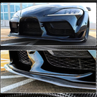 Toyota Supra 2019- гг. Накладка на передний бампер Lip V1 (Карбон) фото 5