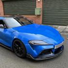 Toyota Supra 2019- гг. Накладка на передний бампер Lip V2 (Карбон) фото 2