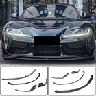 Toyota Supra 2019- гг. Накладка на передний бампер Lip V2 (Карбон) фото 7