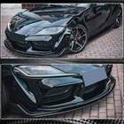 Toyota Supra 2019- гг. Накладка на передний бампер Lip V2 (Карбон) фото 9