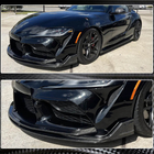 Toyota Supra 2019- гг. Накладка на передний бампер Lip V2 (Карбон) фото 10