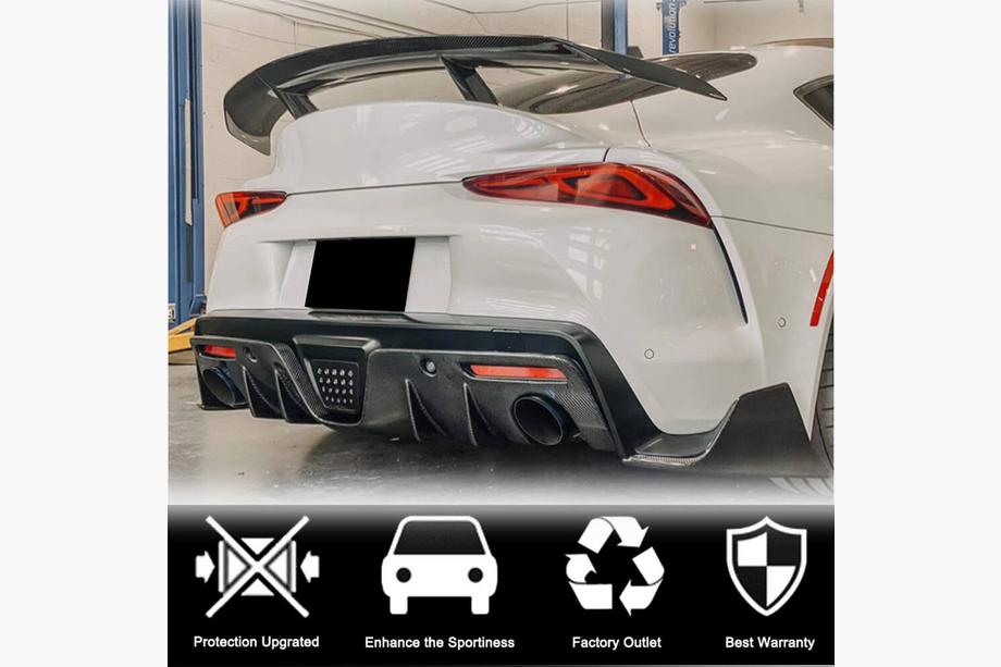 Toyota Supra 2019- гг. Диффузор заднего бампера V1 (Карбон) Image