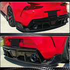 Toyota Supra 2019- гг. Диффузор заднего бампера V2 (Карбон) фото 4