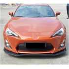 Toyota GT86 2011- гг. Накладка на Передний Бампер Lip V3 (Карбон) фото 2