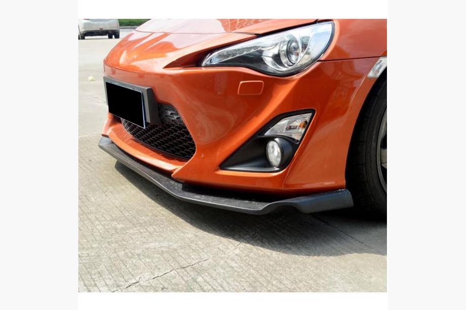 Toyota GT86 2011- гг. Накладка на Передний Бампер Lip V3 (Карбон) Фото 3
